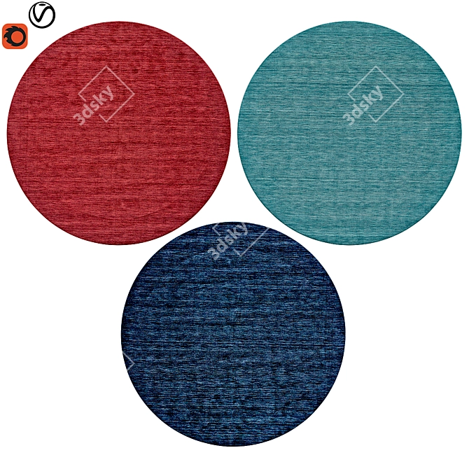 Luxury Round Rugs | Exclusive Styles 3D model image 1