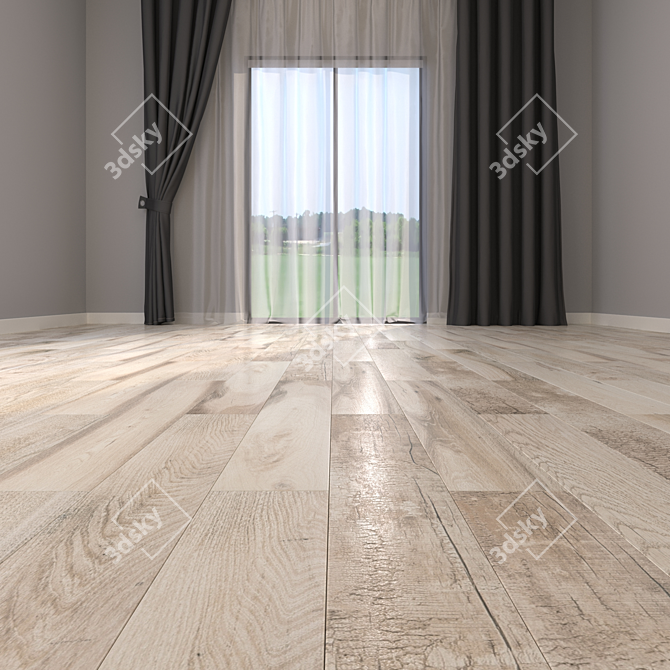 Elegant Rosin Bone Parquet 3D model image 2