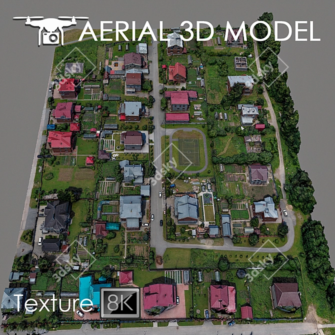 Residential Aerial Scan 3D model image 2