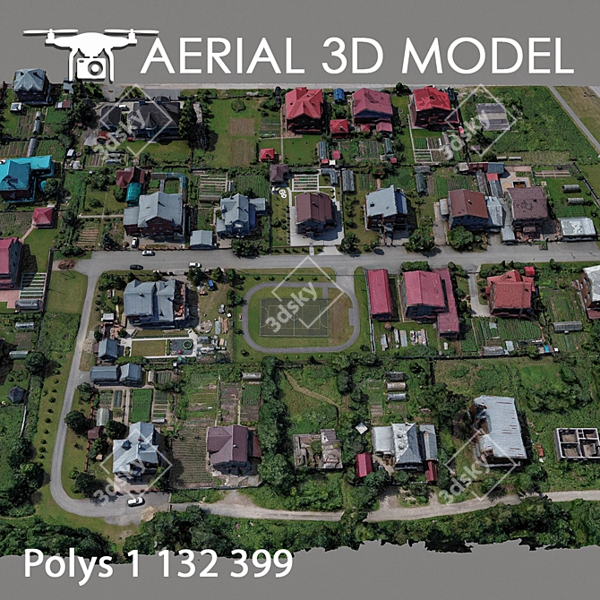 Residential Aerial Scan 3D model image 4