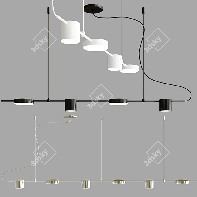 Modern LED Pendant Light Collection 3D model image 2