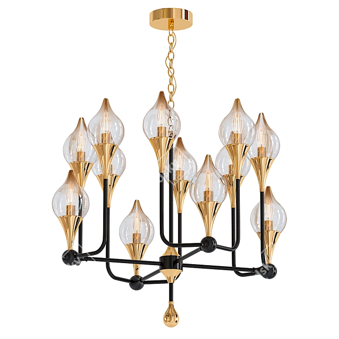 Elegant FLAME 2014 Design Lamp 3D model image 1