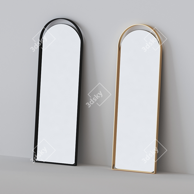 Aosta Arch Mirror: Modern Elegance 3D model image 1