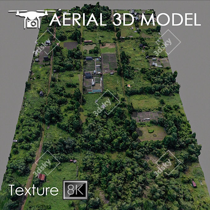 Aerial Landscape 3D Model 3D model image 1