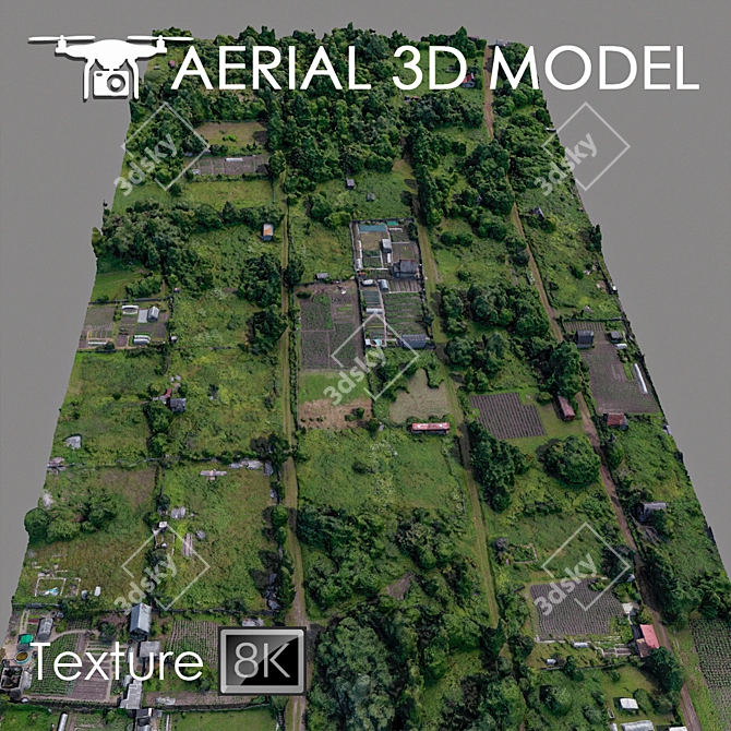 Aerial Landscape 3D Model 3D model image 2