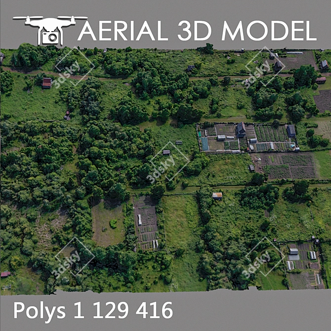 Aerial Landscape 3D Model 3D model image 4