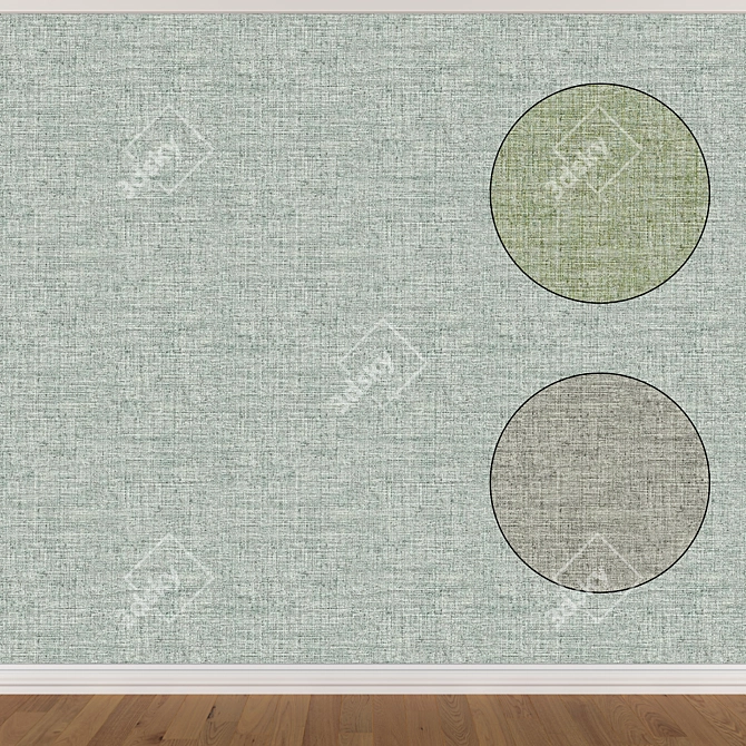 Seamless Wallpaper Set- 3 Colors 3D model image 1