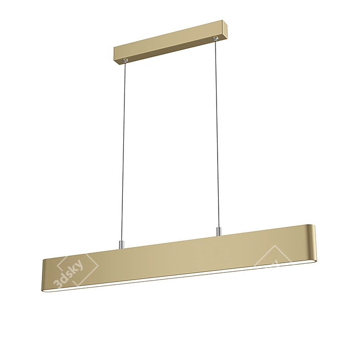 Gold Step Pendant Lamp: Modern Style 3D model image 1