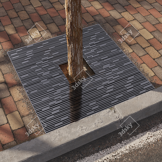 Stylish Tree Grate Solution 3D model image 2