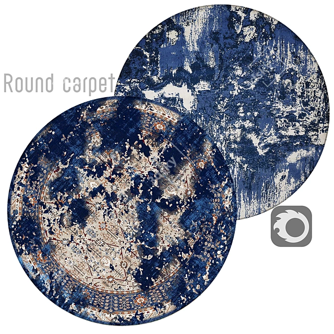 Circular Interiors Rug 3D model image 1