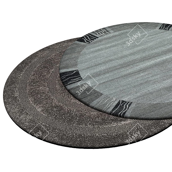 Round Carpet for a Modern Interior 3D model image 2
