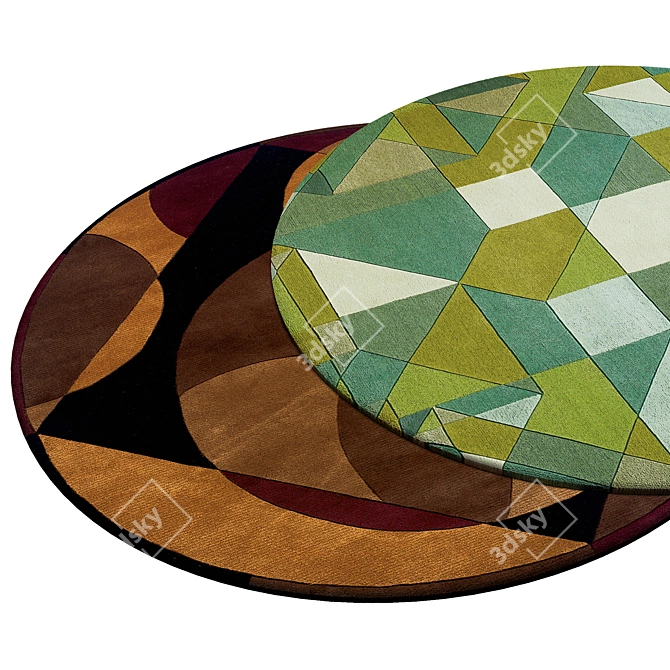 Round Bliss Carpet 3D model image 2