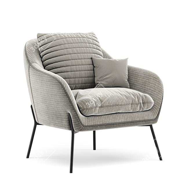 Elegante Marquand Armchair 3D model image 2