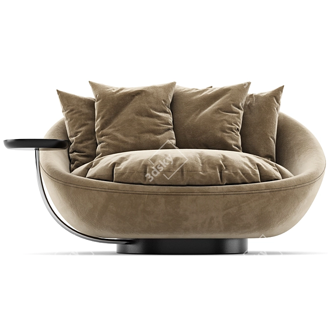 Luxe Lacoon Round Sofa 3D model image 3