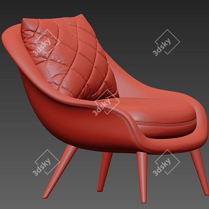 Gubi Bat Chair: Sleek & Modern 3D model image 4