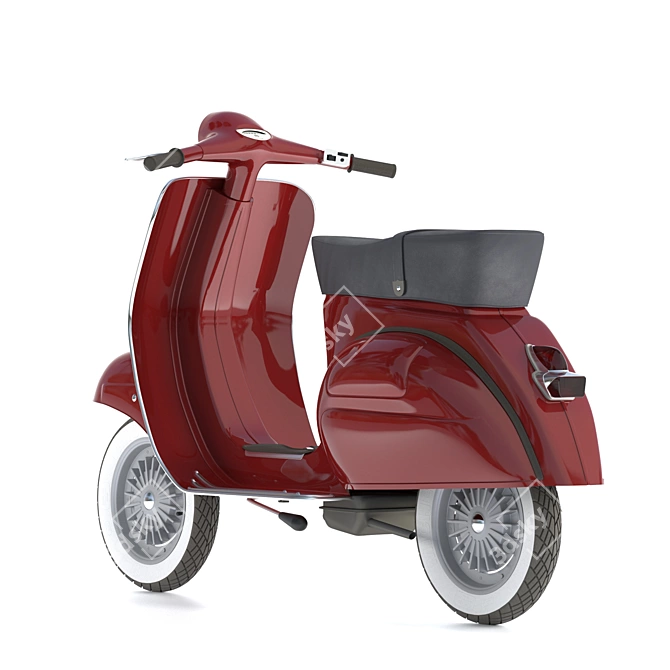 Sleek Vespa Piaggio Scooter 3D model image 2