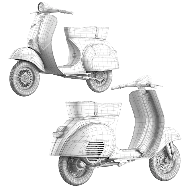 Sleek Vespa Piaggio Scooter 3D model image 5