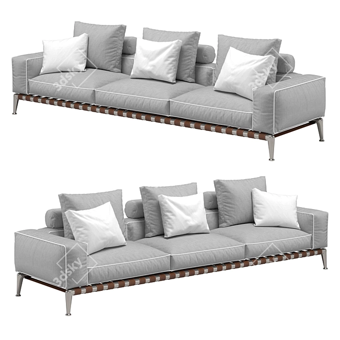 Elegant Gregory Sofa: Perfectly Crafted Comfort 3D model image 5