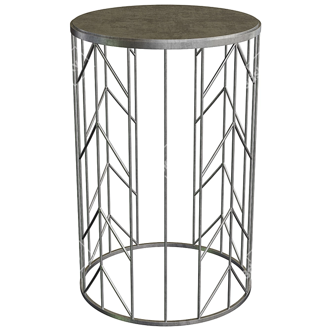 Sleek Silver Geometric Coffee Tables 3D model image 4