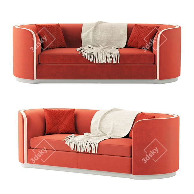 Modern Holly Hunt Edie Sofa 3D model image 1