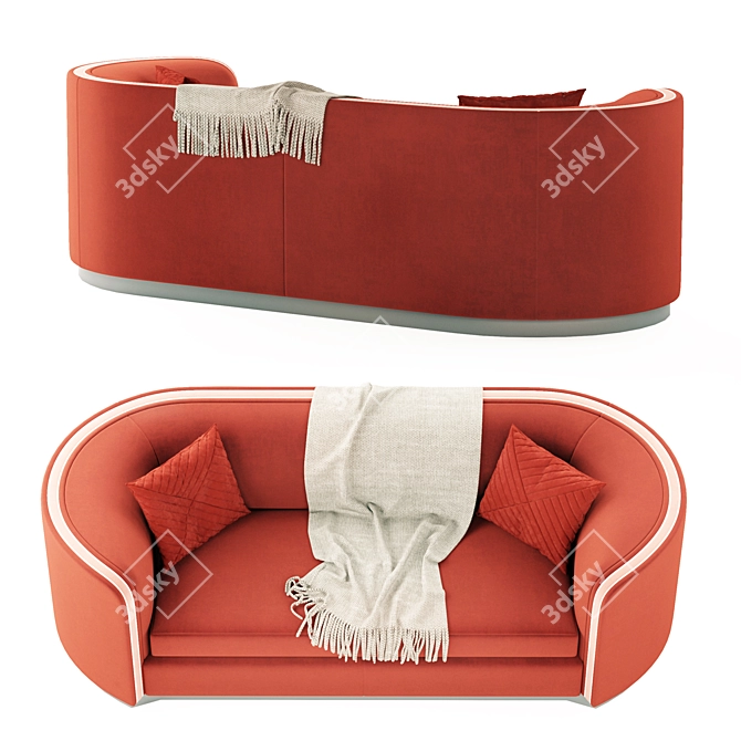 Modern Holly Hunt Edie Sofa 3D model image 2