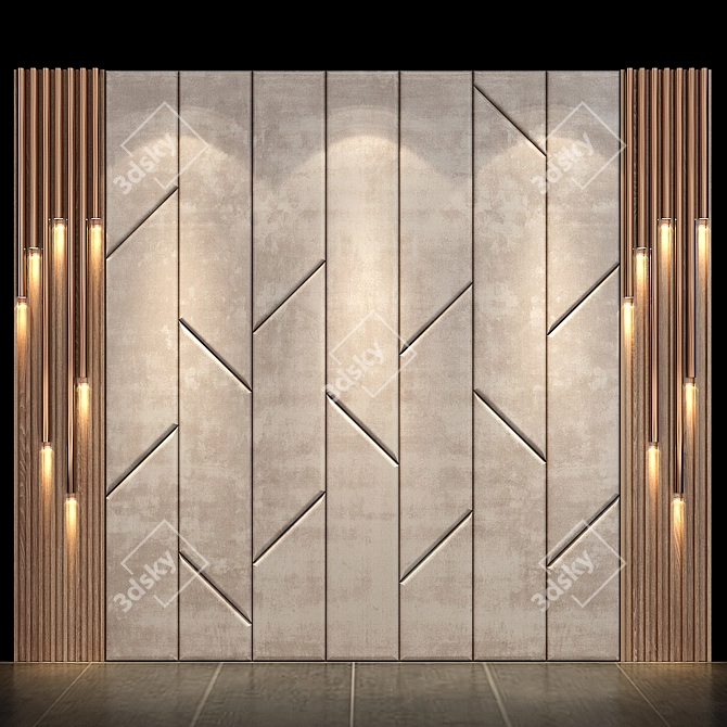  Modern Minimalist Wall Panel 3D model image 1