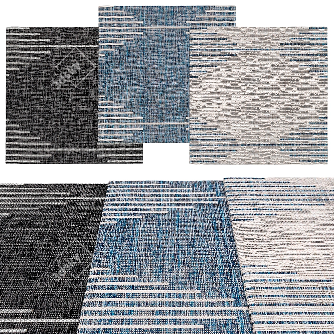 Vivianne Square Rugs | Variety of Sizes 3D model image 1