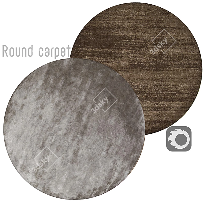 Circular Home Rug | Stylish Round Carpet 3D model image 1