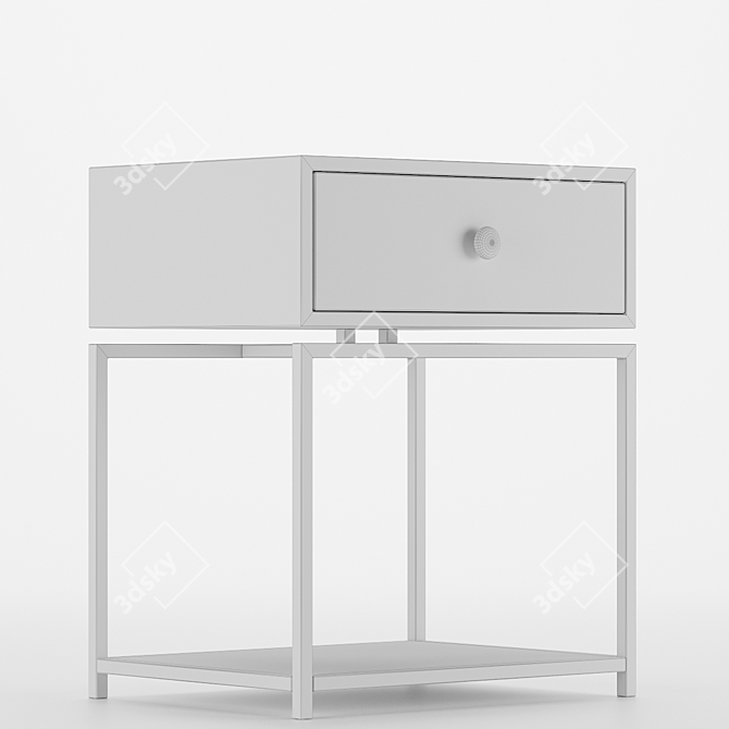 Sleek Fletch Bedside Table 3D model image 3