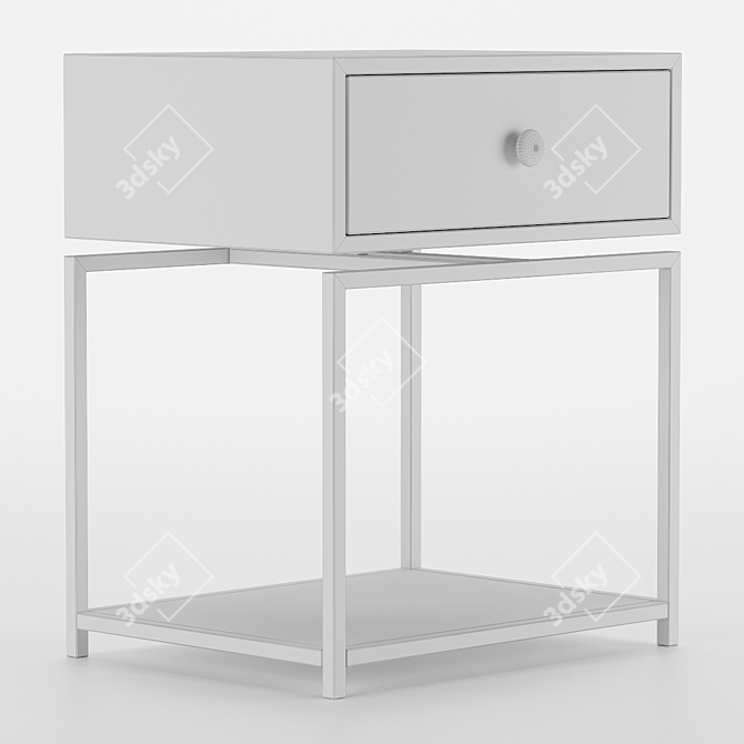 Sleek Fletch Bedside Table 3D model image 4