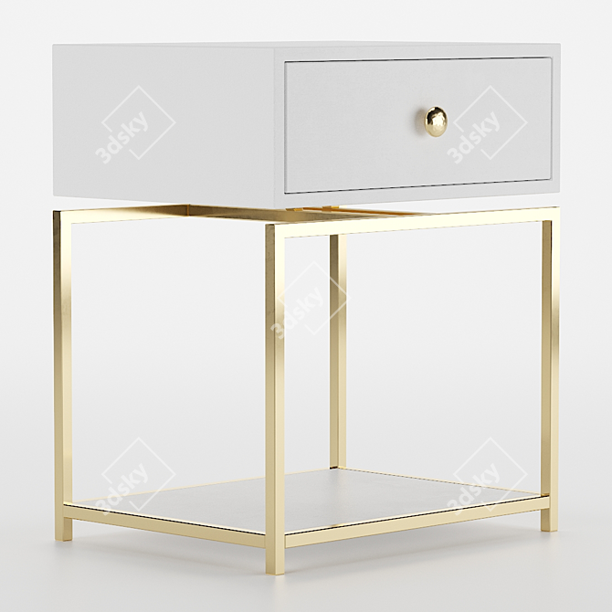 Sleek Fletch Bedside Table 3D model image 5