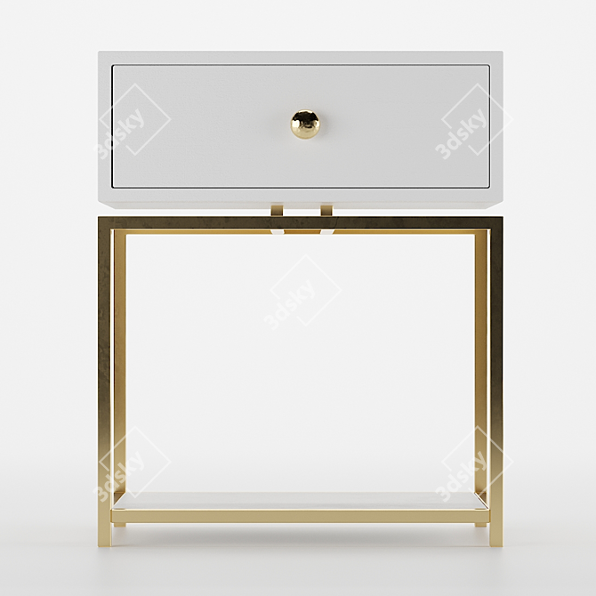 Sleek Fletch Bedside Table 3D model image 6