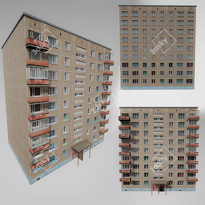 Title: Vintage Panel House 3D model image 1