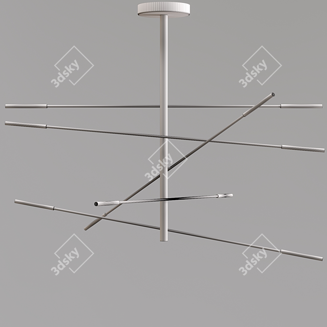 Elegant Crossroad Pendant Lamp 3D model image 2