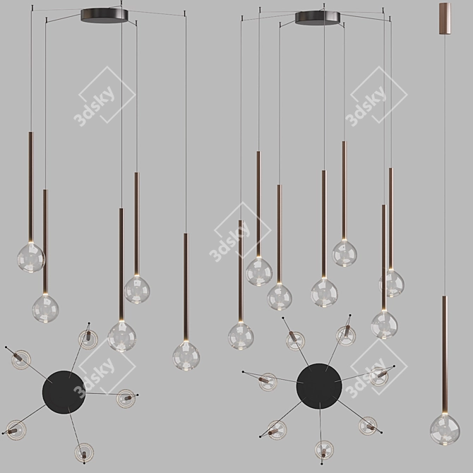 SOFI Pendant Lamp: Sleek & Stylish 3D model image 1