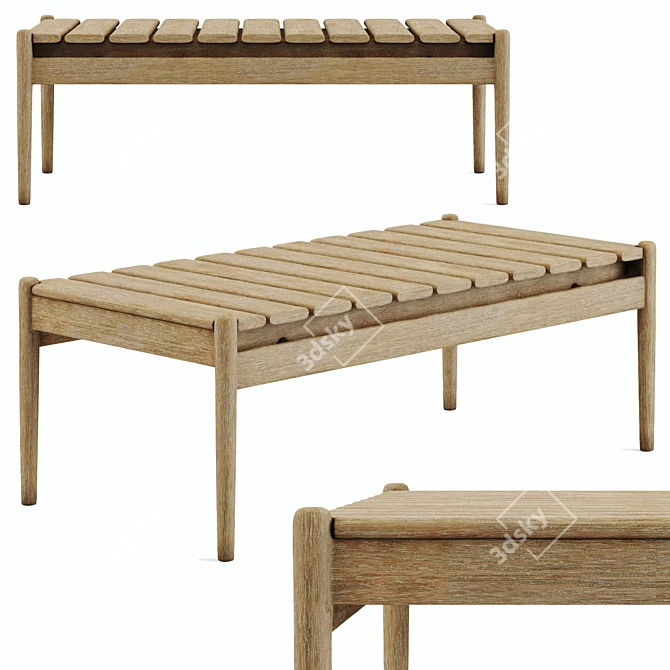 Eucalyptus Simja Coffee Table | Outdoor & Indoor Design 3D model image 6