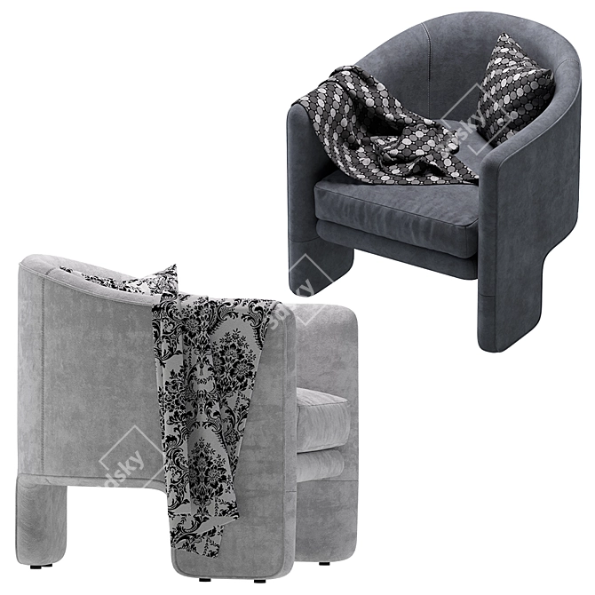 Coco Republic Essentials: Fairfax Chair 3D model image 3