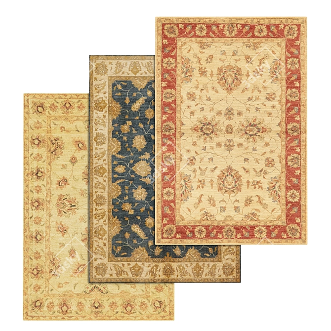 1918 Carpets Set: High-Quality Textures 3D model image 1