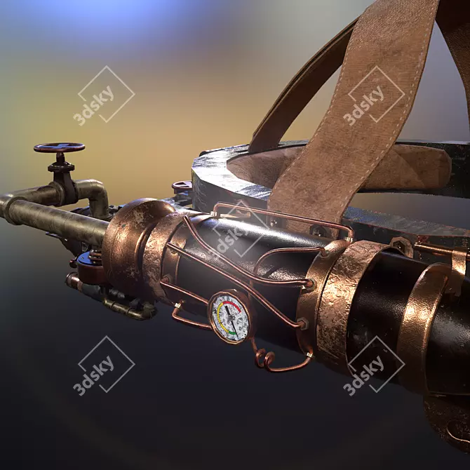 Steampunk Night Vision Goggles 3D model image 4