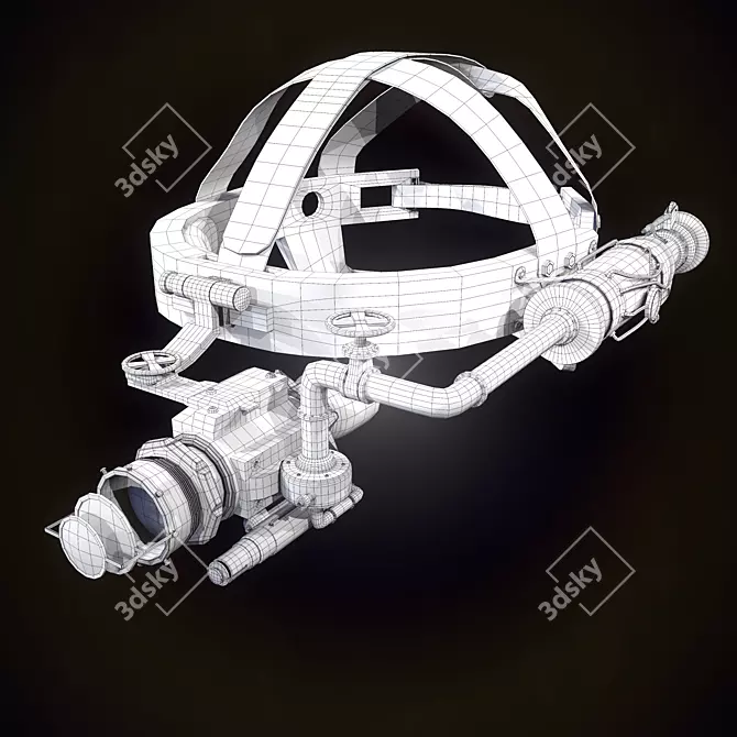 Steampunk Night Vision Goggles 3D model image 5