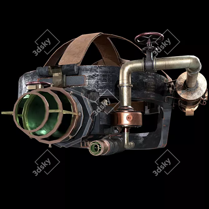 Steampunk Night Vision Goggles 3D model image 7