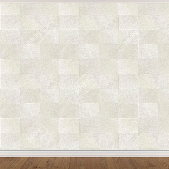 Seamless Wallpaper Set: 3 Colors 3D model image 4