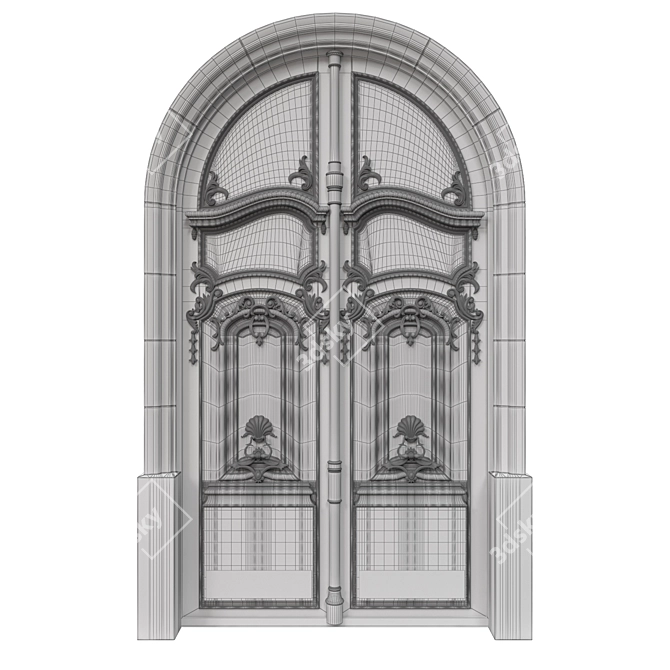 Classic 3D Max Door - 1800x3300mm 3D model image 5