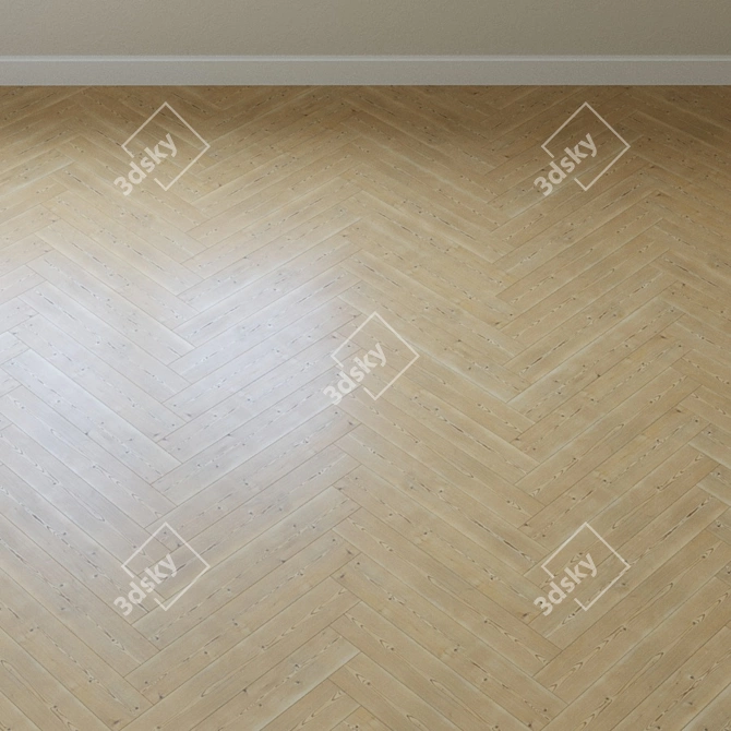 Vintage Pine Laminate Flooring 3D model image 3