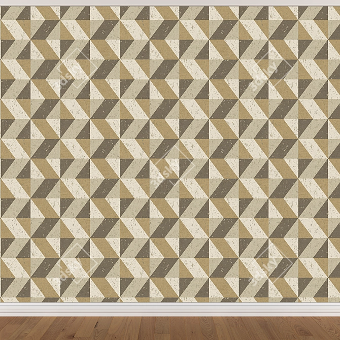 Title: Seamless Wallpaper Set 1510 (3 Colors) 3D model image 2