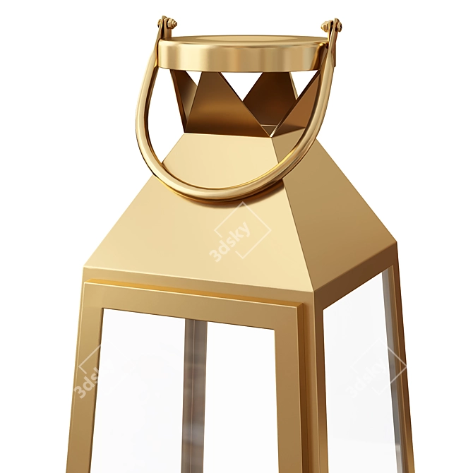 Elegant Decorative Lantern Trio 3D model image 3