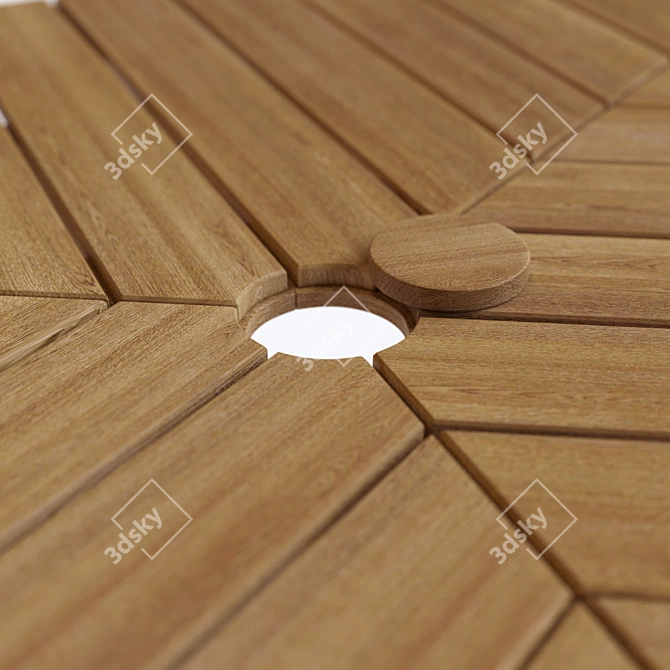 Eucalyptus Garden Table for 3 3D model image 3