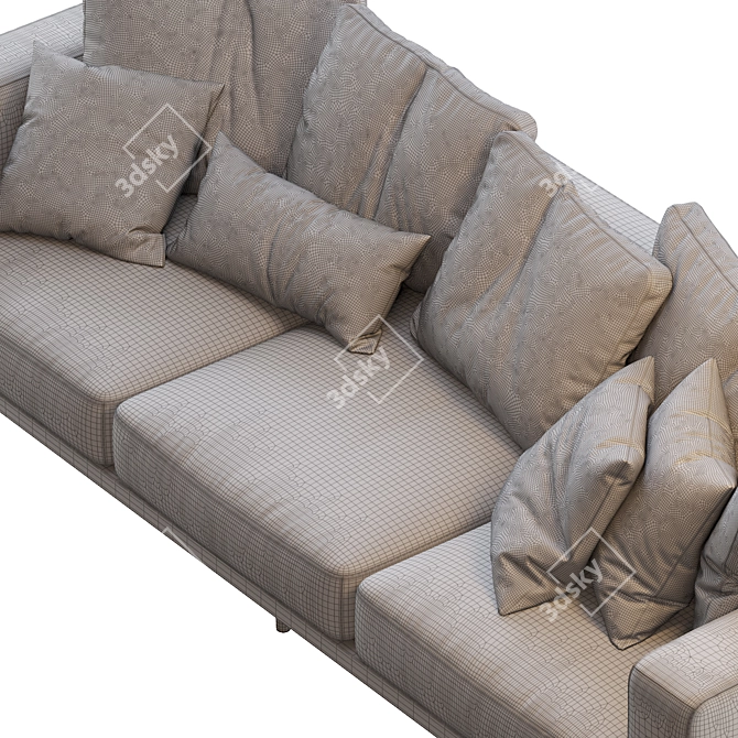 Newport 2-Piece Chaise Sectional: Relax in Style 3D model image 5