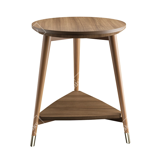 Modern Round Watford Table with Spindle Feet 3D model image 1