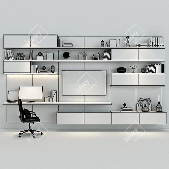 Russian Cabinet Furniture 087 3D model image 3